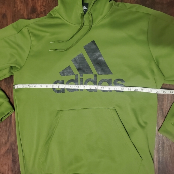 Adidas Green Hoodie Mens Size XL 100% Polyester - Picture 3 of 10